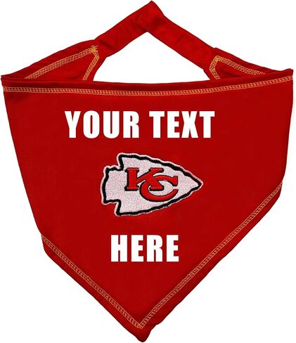 NFL Kansas City Chiefs Personalized Tie for Dogs & Cats, Size Large/X-Large. Custom Dog Scarf Bib for Pet Cat Dog. The Ultimate Game-Day & Party Customizable Bandana in Saudi Arabia
