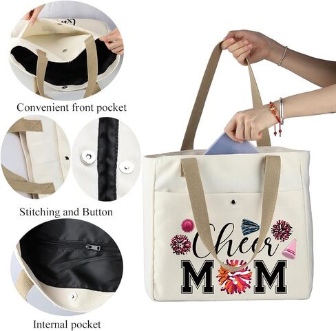 MBMSO Cheer Tote Bag - Mom & Cheerleaders Gift - Cheerleading Sports Bag in Saudi Arabia