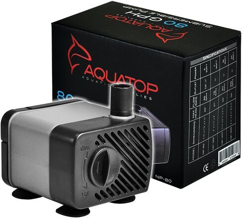 Aquatop NP-305 Aquarium Submersible Pump – 80 GPH Adjustable Flow for Fish Tanks, Small Water Features, and Sumps, Energy-Efficient Design in Saudi Arabia
