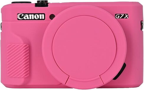 G7X Mark II Camera Case,Soft Silicone Protective Case Ultra-Thin Lightweight Cover for Canon PowerShot G7X Mark II Camera with Lens Cover (Black) in Kuwait
