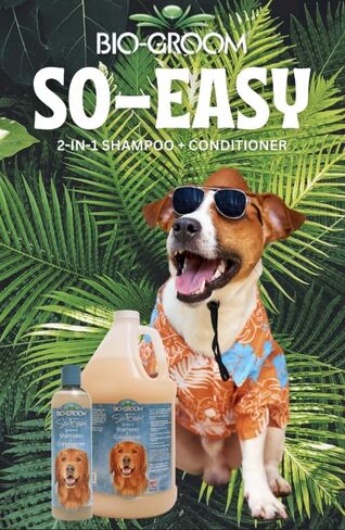 Bio-Groom So Easy 2 in 1 Shampoo & Conditioner- Dog & Puppy Shampoo and Conditioner Gallon, Detangling Dog Wash, Bulk Size for Grooming, Soap Free, 12:1 Concentration- Refreshing Fruit Scent, 1 Gallon in Saudi Arabia