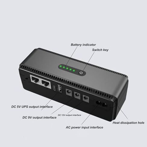 UPS Battery Backup High Capacity Uninterruptible Power Supply for Camera Router Modem (US Plug) in Saudi Arabia