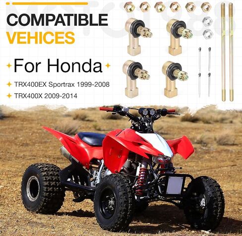 Left & Right Tie Rod Ends Kit for Honda TRX400EX 1999-2008 TRX400X 2009-2014 in Saudi Arabia