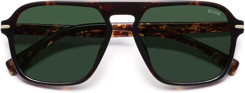 SOJOS Retro Aviator Polarized Sunglasses for Men Women Trendy Vintage Square Pilot Mens Shades SJ2370 in Saudi Arabia