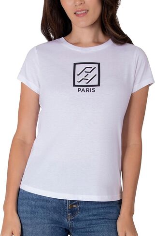 تي شيرت أزياء الأزياء في باريس هيلتون رسومات مزينة بأكمام قصيرة in Kuwait