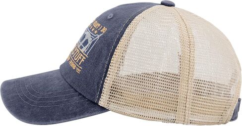 Embroidered That's What I Do I Fix Stuff & I Know Things Vintage Cotton Washed Soft Mesh Baseball Hat in Saudi Arabia