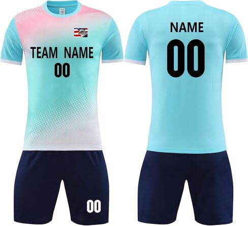 Football Shirt Uniform Sports Clothes Gift Personalize Kids Soccer Jersey for Boys Girls Youth in Saudi Arabia