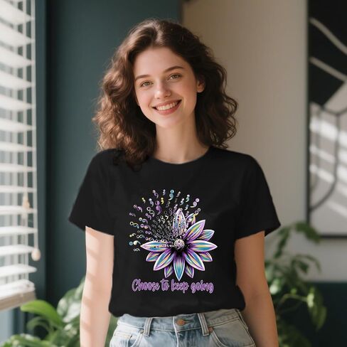 Mental Health Shirts for Women Suicide Awareness T-Shirt Suicide Prevention Tee Tops in Saudi Arabia
