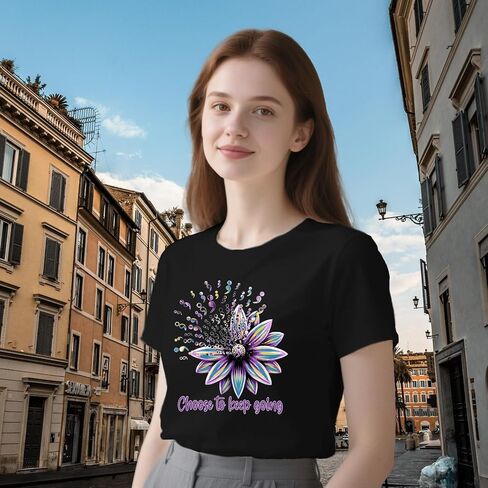 Mental Health Shirts for Women Suicide Awareness T-Shirt Suicide Prevention Tee Tops in Saudi Arabia