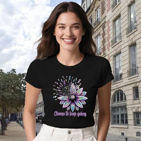 Mental Health Shirts for Women Suicide Awareness T-Shirt Suicide Prevention Tee Tops in Saudi Arabia
