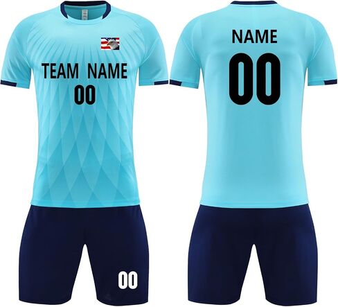 Customize Youth Kids Football Shirt Soccer Jersey Gift Uniform Sports Clothes for Boys Girls in Kuwait