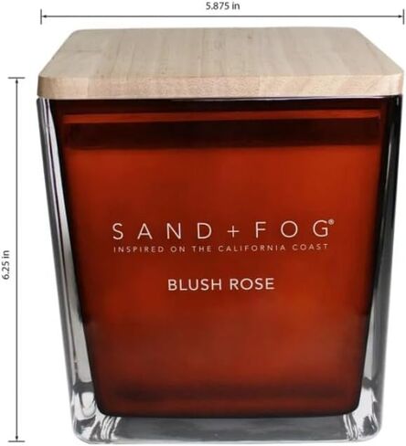 SAND + FOG 57oz Scented Soy Wax Blend Glass Candle Made with Essential Oils (Feu De Bois) in Saudi Arabia