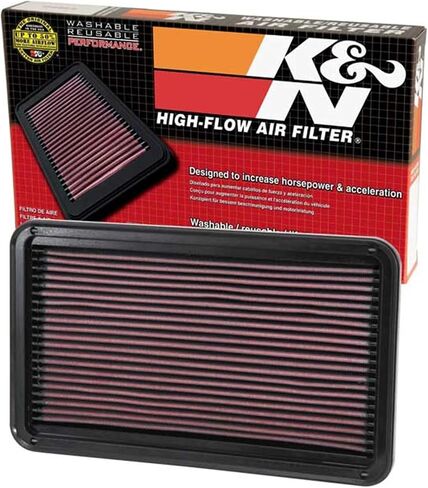 K&N N Highlow Flow Original Lifetime Engine Filter: زيادة الطاقة: قسط ، قابل للغسل: متوافق مع 1996-2003 لكزس/تويوتا: 300 ، ES300 ، RX300 ، أفالون ، كامري ، سيينا ، سولارا ، 33-2145-1 in Saudi Arabia