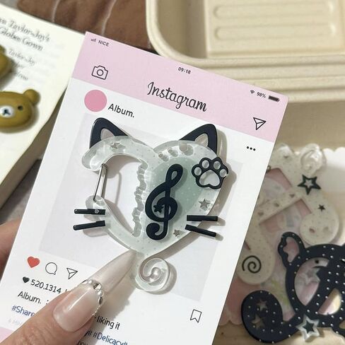 Y2K Style Carabiner Keychain Acrylic Bag Charm Accessories in Kuwait