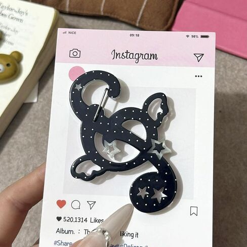 Y2K Style Carabiner Keychain Acrylic Bag Charm Accessories in Kuwait