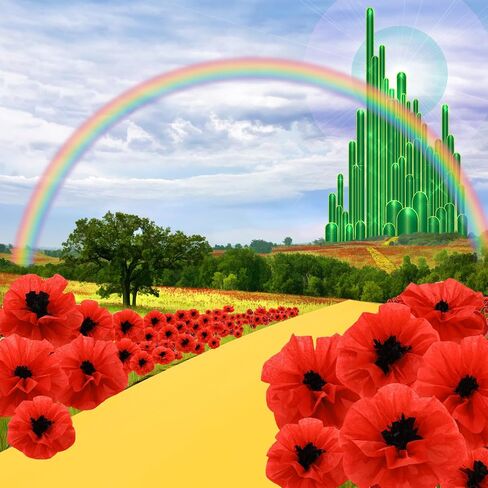 Willbond 30 PCS Halloween Red Poppy Flowers Boppies زهور مزيفة كبيرة لمحاربي عيد ميلاد الشرير يوم الكرنفال إلى خلفية الحفلة المدرسية (6،8،12 بوصة) in Kuwait