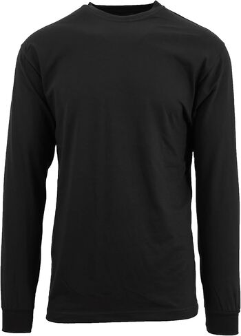 Galaxy by Harvic Men's Long Sleeve Crew Neck T-Shirts – Soft Cotton Blend, Semi-Fitted, Versatile Layering Tees in Saudi Arabia