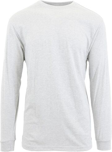 Galaxy by Harvic Men's Long Sleeve Crew Neck T-Shirts – Soft Cotton Blend, Semi-Fitted, Versatile Layering Tees in Saudi Arabia
