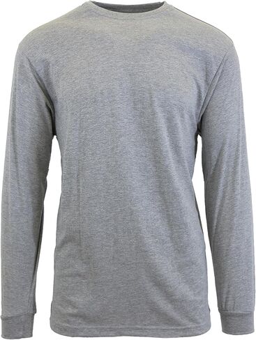 Galaxy by Harvic Men's Long Sleeve Crew Neck T-Shirts – Soft Cotton Blend, Semi-Fitted, Versatile Layering Tees in Saudi Arabia