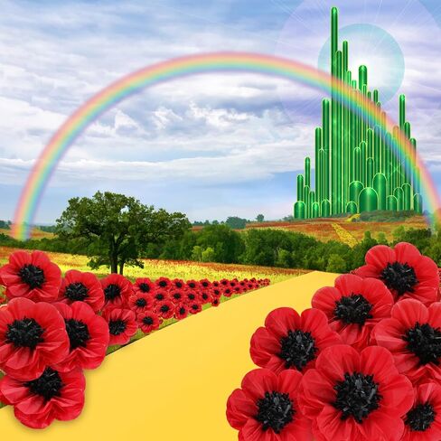 Willbond 30 PCS Halloween Red Poppy Flowers Boppies زهور مزيفة كبيرة لمحاربي عيد ميلاد الشرير يوم الكرنفال إلى خلفية الحفلة المدرسية (6،8،12 بوصة) in Kuwait