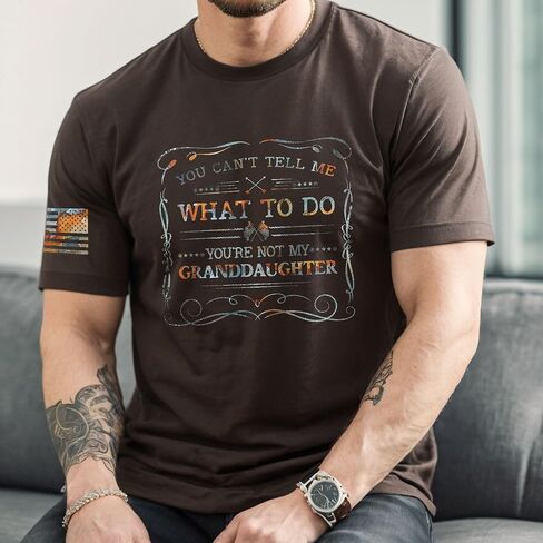 You Cant Tell Me What to Do Granddaughter Shirt, Patriotic Shirts for Men, Grandpa Shirt 1 in Saudi Arabia