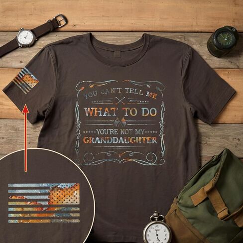 You Cant Tell Me What to Do Granddaughter Shirt, Patriotic Shirts for Men, Grandpa Shirt 1 in Saudi Arabia
