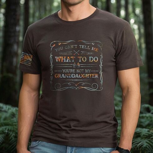 You Cant Tell Me What to Do Granddaughter Shirt, Patriotic Shirts for Men, Grandpa Shirt 1 in Saudi Arabia