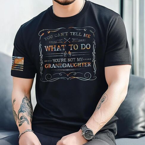 You Cant Tell Me What to Do Granddaughter Shirt, Patriotic Shirts for Men, Grandpa Shirt 1 in Saudi Arabia