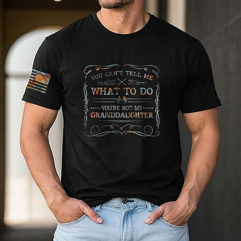 You Cant Tell Me What to Do Granddaughter Shirt, Patriotic Shirts for Men, Grandpa Shirt 1 in Saudi Arabia