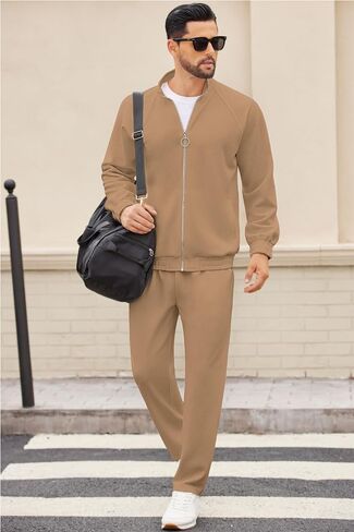 COOFANDY Mens 2 Piece Tracksuit Casual Sweatsuits Full Zip Track Suits Jogging Athletic Suit Sets in Saudi Arabia