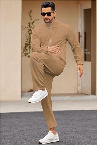 COOFANDY Mens 2 Piece Tracksuit Casual Sweatsuits Full Zip Track Suits Jogging Athletic Suit Sets in Saudi Arabia