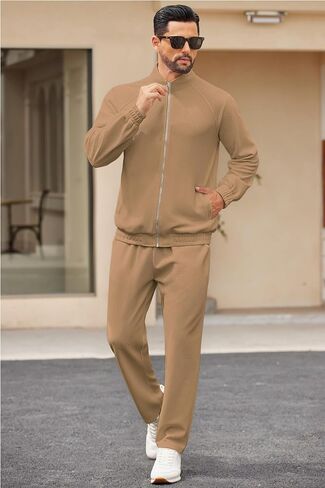 COOFANDY Mens 2 Piece Tracksuit Casual Sweatsuits Full Zip Track Suits Jogging Athletic Suit Sets in Saudi Arabia