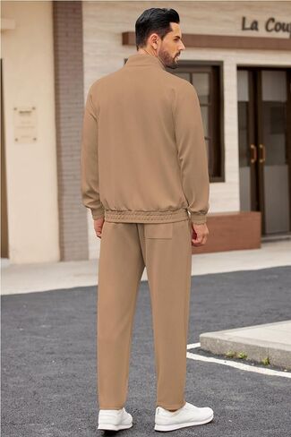 COOFANDY Mens 2 Piece Tracksuit Casual Sweatsuits Full Zip Track Suits Jogging Athletic Suit Sets in Saudi Arabia
