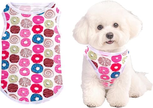 Pink Dog Shirts Cute Summer Dog Clothes Soft Pet T-Shirt Printed Puppy Shirt for Small Medium Dogs Cats Girl(XL) in Saudi Arabia
