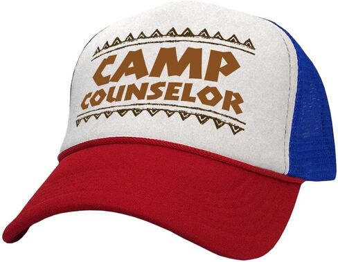 Camp Counselor Adjustable Mesh Trucker Hat Retro Vintage Men’s and Women’s Summer Baseball Cap White Elephant Gift in Kuwait