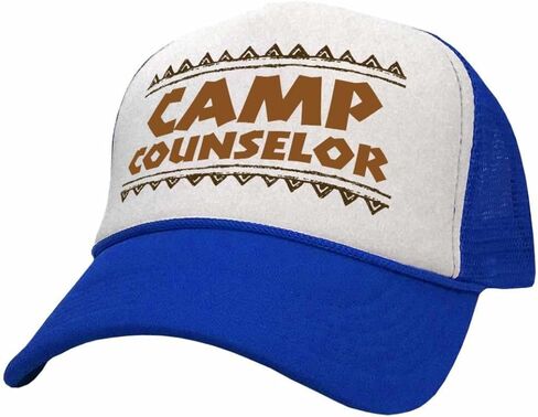 Camp Counselor Adjustable Mesh Trucker Hat Retro Vintage Men’s and Women’s Summer Baseball Cap White Elephant Gift in Kuwait