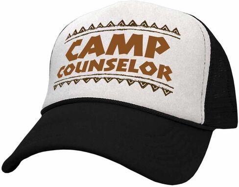 Camp Counselor Adjustable Mesh Trucker Hat Retro Vintage Men’s and Women’s Summer Baseball Cap White Elephant Gift in Kuwait