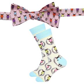 Derby Bowtie and Socks Set - Mens Socks - Derby Day Accessories - Kentucky Horse Racing Gifts - Party Decor - Attire Apparel