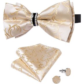 DiBanGu Pre-tied Bow Tie Adjustable Bowtie for Men Formal Tuxedo Bowtie for Wedding Party