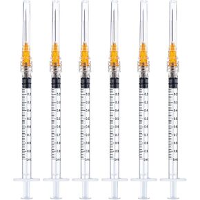 100 Pack Disposable Sterile Supplies 1ml Syringe with Needle,25Ga 1inch Needle and Syringe,Individual Package. (100) in Saudi Arabia