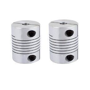 8mm to 12mm Shaft Coupling 40mm Length 32mm Diameter Stepper Motor Coupler Aluminum Alloy Joint Connector for 3D Printer CNC Machine DIY Encoder (Pack of 2）