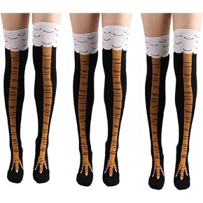 Chicken Leg Socks Stocking Stuffers White Elephant Gag Funny Gifts for Adults Big Kids Prank Crazy Animal Paw Feet Stockings