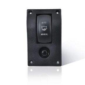 3-Position Bilge Pump Rocker Switch Panel, Automatic - Off - Manual Three Positions to Control The Pumps, DC 12V 24V with 10A Fuse Circuit Breaker, Auto Hand-Driven with LED Indicator for Boat Ship