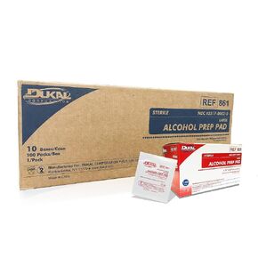 Dukal Alcohol Prep Pad, Sterile, Large (Pack of 1000)