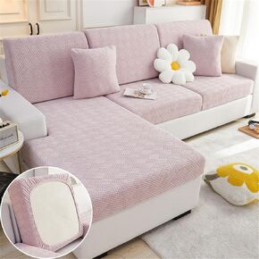 SZJIAHTM Universal Cushion Slipcovers Stretch Sofa Covers Couch Cushion Wear-Resistant Slipcovers Non Slip Bedroom L Shape Chaise Lounge Sofa Covers Protector for Living Room King Single Seat