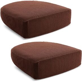 Juvale 2 Pack Stretch Couch Cushion Slipcovers, Reversible Polyester Outdoor Sofa Protectors (Small, Grey)