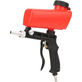 Pneumatic Sandblasting Gun,Mini Portable Handheld Sand Blaster with 1/4in Air Inlet,Portable Sand Blaster Gun Kit,Gravity Pneumatic Sand Blasting Gun