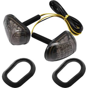 2PCS 12V Amber Motorcycle 9 LED Flush Mount Turn Signals Indicators Blinker Light Suitable for All 12V Motorcycles