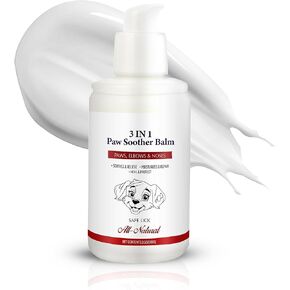 Dog Paw Pad Balm - 3-in-1 Lick Safe Soother & Moisturizer& Lotion for Dog Paws Nose, Elbow, Snout - Natural, Quick-Drying, Non-Sticky - All-Weather Cat Paw Balm Cream- 3.5 Oz/100Gram