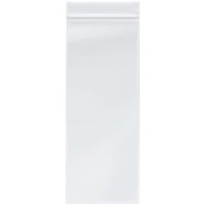 Plymor Zipper Reclosable Plastic Bags, 2 Mil, 4" x 10" (Pack of 100)